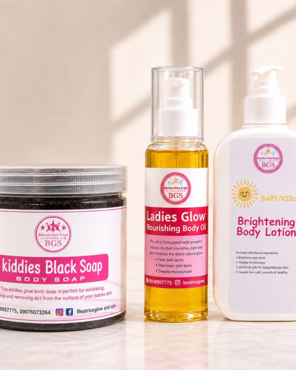 brightening kiddies body care set
