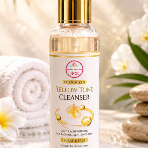 customized yellow tone face cleanser