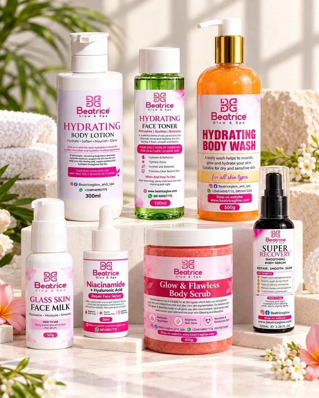 Beatrice Glow body care set