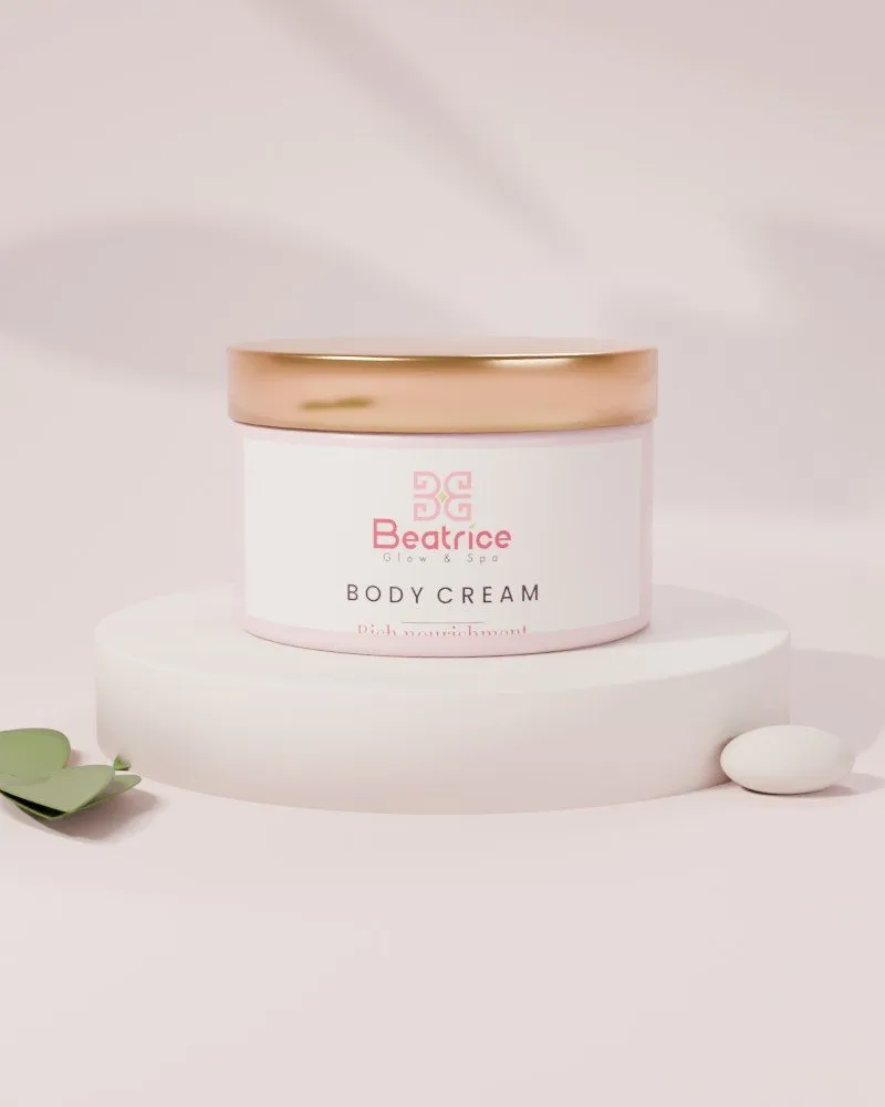 Beatrice Glow body cream jar